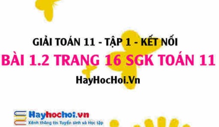 Giải bài 1.2 trang 16 Toán 11 tập 1 SGK Kết nối tri thức